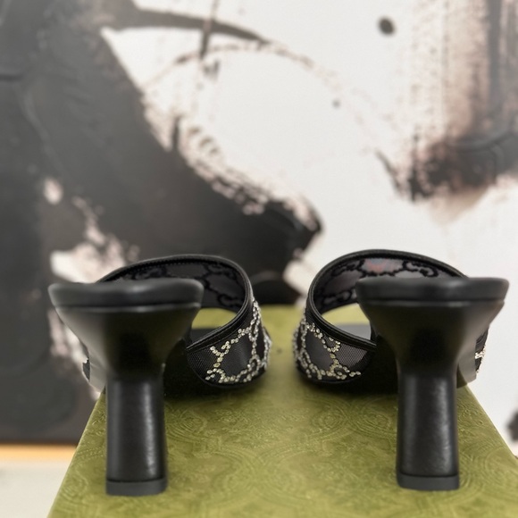 Gucci GG Monogram Rhinestone Crystal
Mesh Mules Heels NWT size 36 - Picture 5 of 10